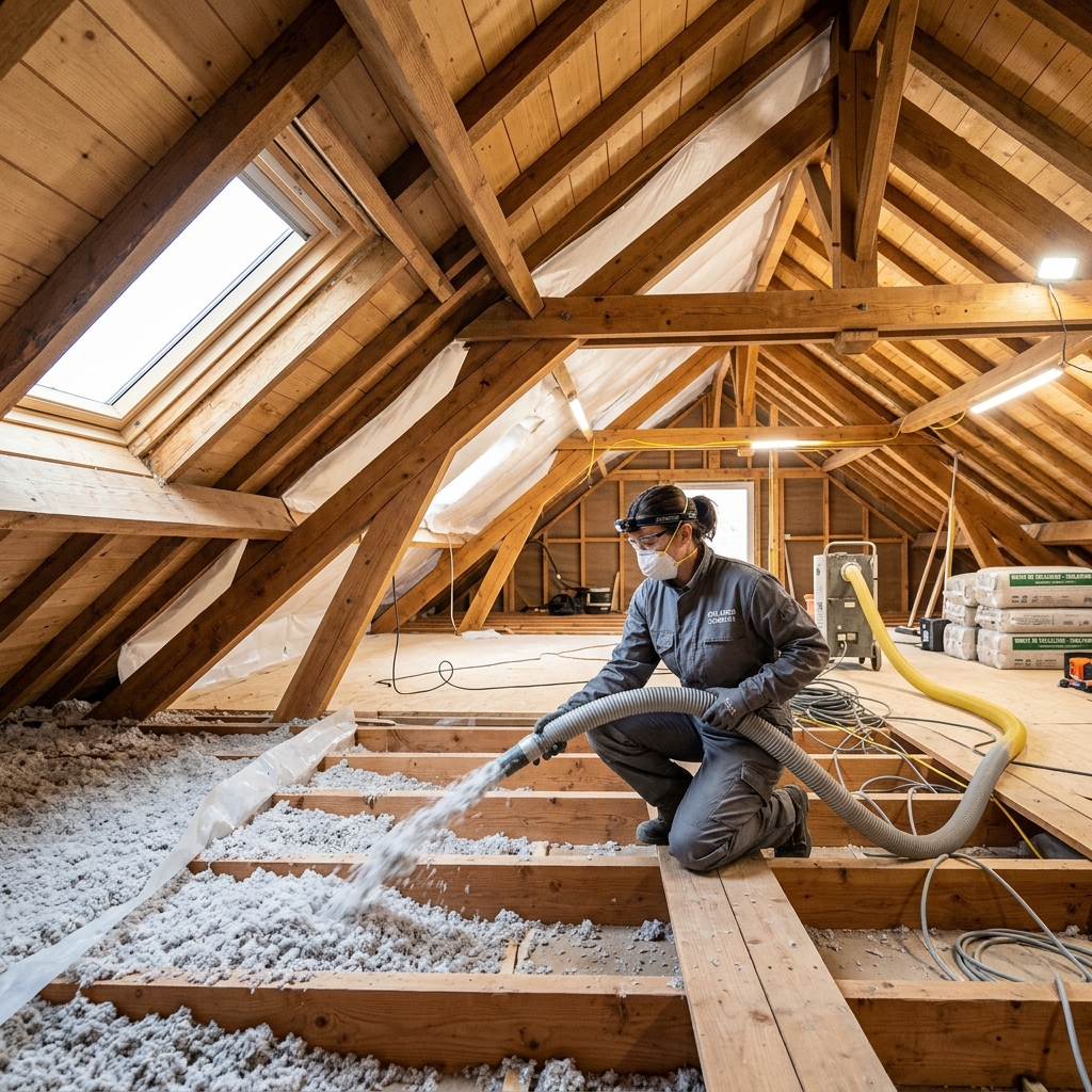 Isolation des combles par un artisan professionnel